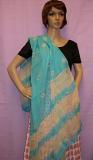 Blue Tie Dye Chiffon Dupatta Chunni Scarf